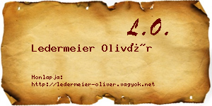 Ledermeier Olivér névjegykártya